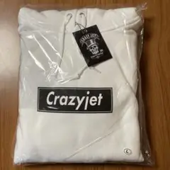 CRAZYJET ホワイトパーカー Lサイズ