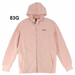 J208 OAKLEY オークリー ENHANCE QD FLEECE JACKET スウェット パーカー ジップアップ ロゴ プリント サーフ スポーツ ピンク M エンボス