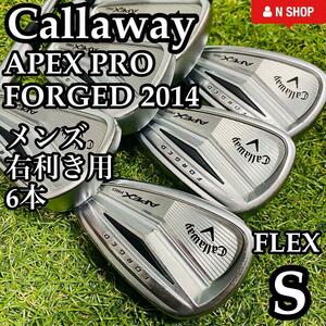 【良品】Callaway キャロウェイ APEX PRO 2014年モデル メンズアイアンセット 6本 DG S200 スチール S