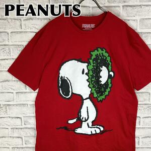 PEANUTS ピーナッツ スヌーピー キャラクター XL Tシャツ 半袖 輸入品 春服 夏服 海外古着 テレビ アニメ ビッグプリント