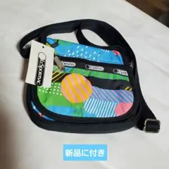 新品札付きLeSportsac、 ミニショルダーバッグ、水玉黄色ピンク柄