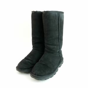 UGG australia アグ オーストラリア 24.0 クラシック トール ムートンブーツ 黒 ブラック/LC2