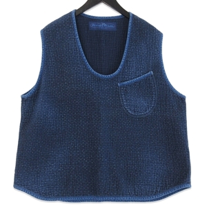 美品 Porter Classic ポータークラシック プルオーバーベスト 刺し子 PC-059-2103 NEW SASHIKO PULLOVER VEST インディゴ 2 71011038