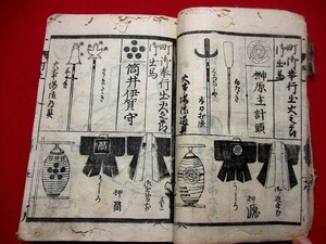 a893-2◇ 万世江戸町鑑2冊揃　傷み　武鑑　火消纏　古地図　和本 古書 古文書