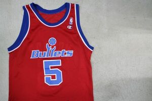 【古着GAME TOPS NBA championワシントンウィザーズユニフォーム44 赤青】HOWARD VINTAGEデザインチャンピオンバスケ90