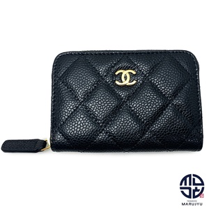 CHANEL シャネル 黒 ブラック ゴールド金具 ジッピー コインパース 小銭入れ コンパクト サイフ 財布 ブランド