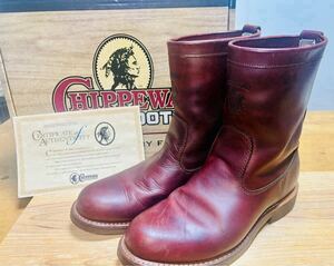 CHIPPEWA/チペワ10◆ビンテージウエイリントンブーツUSA/91095/コードバン/８ 1/2◆ペコスブーツVINTAGE WELLINGTON BOOTS/赤茶/ブラウン　