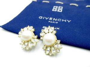 【未使用】レア★ ジバンシー GIVENCHY イヤリング ジバンシイ ヴィンテージ 結婚式 パーティー y-p23-7.1(_1