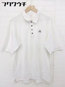 ◇ adidas アディダス 半袖 ポロシャツ サイズO オフホワイト メンズ