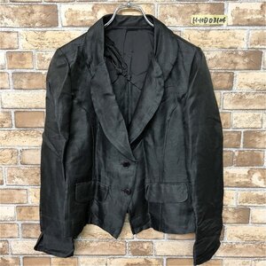 Gabardine K.T ギャバジン K.T レディース 麻 シルク テーラード ジャケット カーキ 11 きれいめ 光沢感