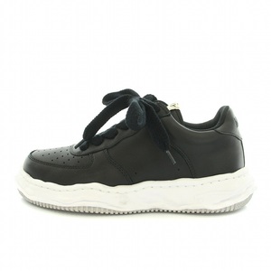 ミハラヤスヒロ MIHARA YASUHIRO MAISON WAYNE OG SOLE LEATHER LOW TOP SNEAKER スニーカー シューズ 43 27.5cm 黒 A07FW702 メンズ