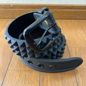 USED 黒 KFC KICKER FUCKER CHICKEN CANDY BELT キッカーファッカーチキン ラバー スタッズベルト VOLCOM ボルコム Burton バートン