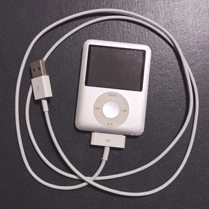 iPod nano (第3世代) 8GB 挙動不振・バッテリー上がり・ジャンク品 USB接続ケーブル付属