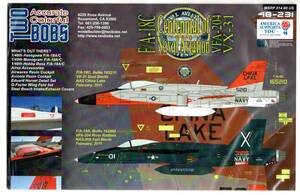 1/48 TWOBOBSツーボブス デカール48-231 FA-18C VFA-204/VX-31 Naval Centennial　Dust Devils