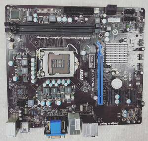 【中古パーツ】BIOS確認のみ、MSI H61MU-S01(B3)マザーボード ＩＯパネル LGA1155 ■MB2204