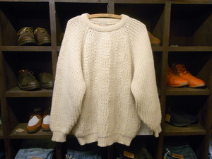 MADE IN ENGLAND BYFORD 100% PURE WOOL SWEATER SIZE L イングランド製 バイフォード ウール セーター フィッシャーマン アラン ニット