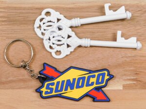 ◆送料\110◆【SUNOCO・スノコ】※《企業ロゴ・ラバーキーホルダー》　アメリカン雑貨　キーリング　RC050