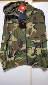 使用品タグ付属 THE NORTHFACEザノースフェイスNOVELTY COMPACT JACKETノベルティーコンパクトジャケットNP11170 CF カモフラージュ L 登山