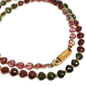 Ambrose(アンブローズ)◆K18天然トルマリンネックレス◆J 約10.5g 約42.5cm tourmaline jewelry necklace ジュエリー EB3/EC0