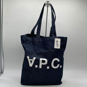 ★BN2889● A.P.C. アーペーセー トートバッグ ブラック デニム ロゴ 肩掛け