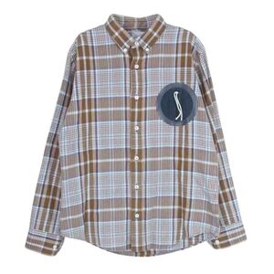 VISVIM ビズビム 0113205011016 JUNEAU WELD CHECK L/S サークル ジップポケット コットン チェック 長袖 ボタンダウン シャツ 1【中古】