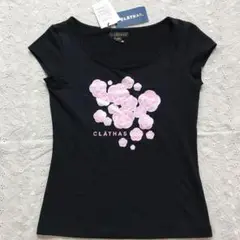 クレイサス　ピンク　フラワー　ストレッチ　Ｔシャツ　カットソー