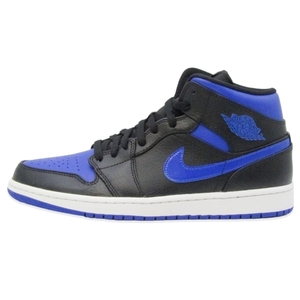 未使用 NIKE ナイキ 28.5cm AIR JORDAN 1 MID 554724-068 エアジョーダン ミッド ロイヤル BLACK/HYPER ROYAL-WHITE 22001425