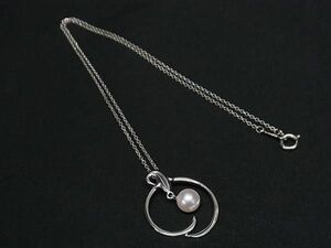 1円 ■美品■ MIKIMOTO ミキモト 本真珠 アコヤ真珠 パール 約6mm SV925 ネックレス アクセサリー レディース シルバー系 BF8246