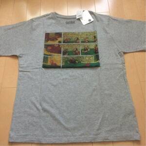 ☆ポパイ Tシャツ メンズM 新品 POPAYE 英語漫画プリント ビンテージ グレー