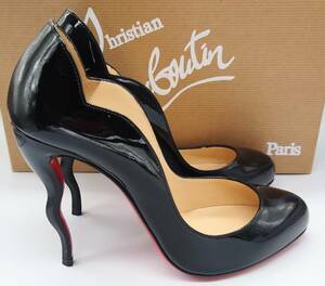 美品 定価9.9万 Christian Louboutin クリスチャンルブタン WAWY DOLLY 100 PATENT ヒール パンプス 36 1/2 23.5cm相当 TS