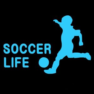 ★千円以上送料0★(10cm) 【SOCCER LIFE】サッカー・フットサル・カー・車用にも、ステッカーDC2