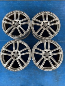 【中古品】【4本セット】レイズヴェルサスTURISM　18×7.5J 100-5H　+52　ハブ径65ミリ（実測）