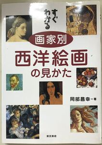 すぐわかる画家別西洋絵画の見かた　単語本　表紙：クリムト(接吻)(部分) オーストリア美術館　著作：岡部昌幸　■送料無料