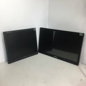 □【2台セット】SAMSUNG 22インチ GREENHOUSE 17インチ 液晶モニター 液晶ディスプレイ SMT-2232V/JP ＆ GH-LCS17C-BK 脚部なし【動作品】