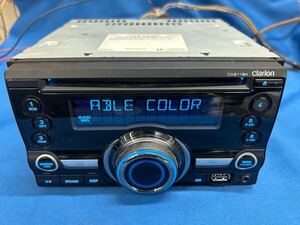 【中古】クラリオン Clarion CDプレイヤー オーディ 2DIN CDメインユニット CX211BK CD/AM/FM/USB/AUX スズキ/ホンダ 青20ピンカプラー