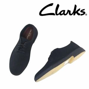 新品 CLARKS スウェード レザー デザートブーツ ドレスシューズ ビジネスシューズ チャッカブーツ メンズ 26cm クラークス 革靴 黒 2408294