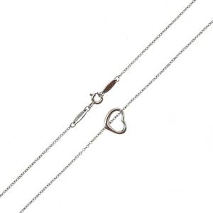 Tiffany&Co./ティファニー オープンハート エルサペレッティ ペンダントネックレス Sv925/シルバー925 約41cm 約2.2g NO Bランク