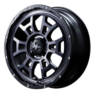 YOKOHAMA BluEarth AE-01F 205/65R16 NITRO POWER H6 SLUG ブラッククリア/ピアスドリルド 16インチ 6J+40 4H-100 4本セット