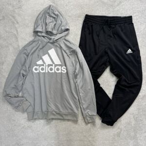 新品未使用 adidas 2XLサイズ アディダス セットアップ スウェット トラックスーツ パーカー ジョガーパンツ ジム トレーニング 定番 正規