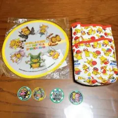 【1000円引き】ポケモン　4点セット　ファン、ペットボトルカバー、メダル4枚