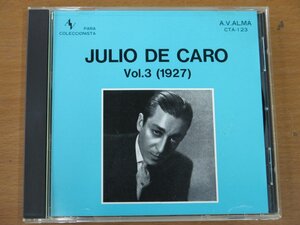 CD JULIO DE CARO Vol.3 (1927) CTA-123 中古品 CLUB TANGO ARGENTINO フリオ・デ・カロ