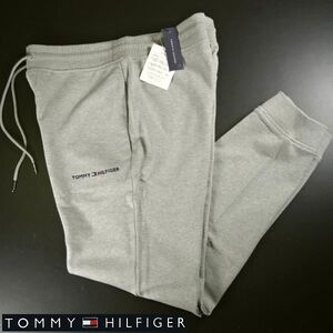 新品 トミー ヒルフィガー TOMMY HILFIGER 定1.65万 ロゴ刺繍 スウェットパンツ ジョガーパンツ L 灰 メンズ 男性 紳士用