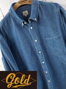 gold 10oz DENIM BD BIG SHIRT 東洋エンタープライズ ゴールド ビッグシルエット デニム シャツ オーバーサイズ 