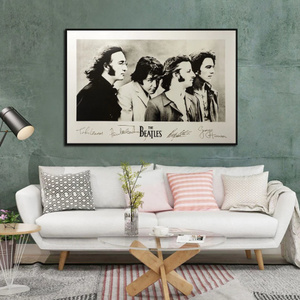 G1267 THE BEATLES ビートルズ キャンバスアートポスター 50×70cm インテリア アート 雑貨 海外製 枠なし 