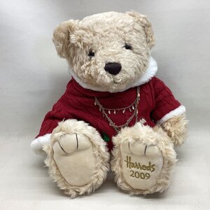 ■Harrods ハロッズ テディベア 2009 クリスマスベア くまのぬいぐるみ 装飾付き 若干の汚れあり 中古品 /0.62kg■