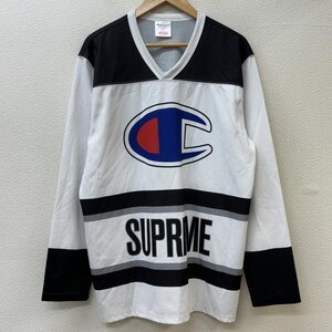 シュプリーム Champion チャンピオン 14SS HOCKEY TOP MADE IN czech republic ロゴ ホッケー Tシャツ Tシャツ L