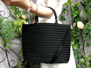 ●超美品●GUCCI グッチ●バンブー●ナイロン カーフ レザー 本革●2way ハンド バッグ●黒●SV金具●斜め掛け●B5 収納 かばん●Js47523