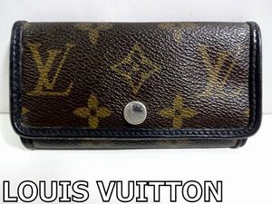 X4K111◆本物◆ ルイヴィトン LOUIS VUITTON モノグラム マカサー ブラウン ミュルティクレ6 6連 キーケース CT0190