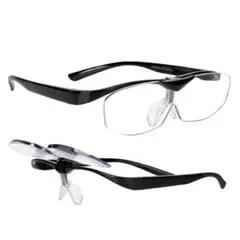 ✨ルーペ メガネ ✨跳ね上げ式 拡大鏡 拡大鏡 メガネ 虫眼鏡   2.0倍