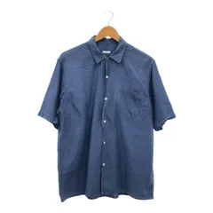 COMOLI　コモリ　21/SS　T01-02012　ベタシャンオープンカラーシャツ　半袖シャツ　サイズ1　ブルー